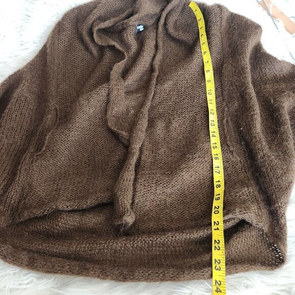 Wooden Ships Open Cardigan Shrug Sweater Women’s Size S/M Wool Mohair Brown - Picture 9 of 12